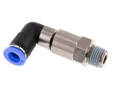 8mm & R1/4'' L-stuk Hoge Snelheid Draaidoorvoer Insteek Buitendraad Vernikkeld Messing/PBT NBR