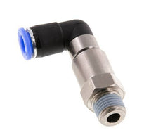 8mm & R1/4'' L-stuk Hoge Snelheid Draaidoorvoer Insteek Buitendraad Vernikkeld Messing/PBT NBR