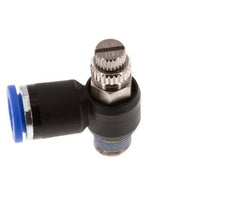 L-stuk Regelventiel 8 mm - R1/8'' Regeling-Uit Messing/Nylon