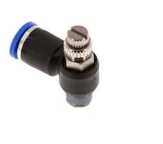 L-stuk Regelventiel 8 mm - R1/8'' Regeling-Uit Messing/Nylon