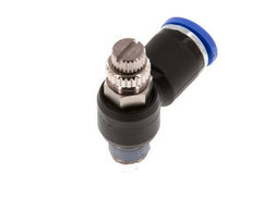 L-stuk Regelventiel 8 mm - R1/8'' Regeling-Uit Messing/Nylon