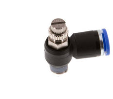 L-stuk Regelventiel 8 mm - R1/8'' Regeling-Uit Messing/Nylon