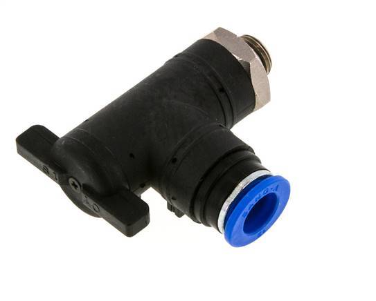 12 mm - G1/4'' Kunststof/Messing L-stuk 2-Weg Kogelkraan