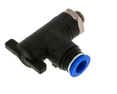 12 mm - G1/4'' Kunststof/Messing L-stuk 2-Weg Kogelkraan