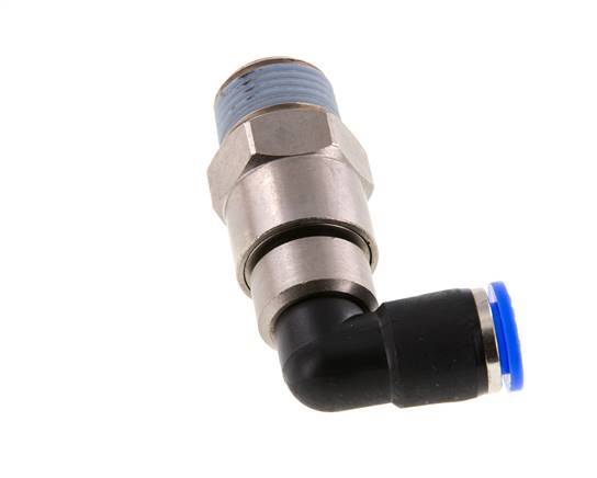 10mm & R1/2'' L-stuk Hoge Snelheid Draaidoorvoer Insteek Buitendraad Vernikkeld Messing/PBT NBR