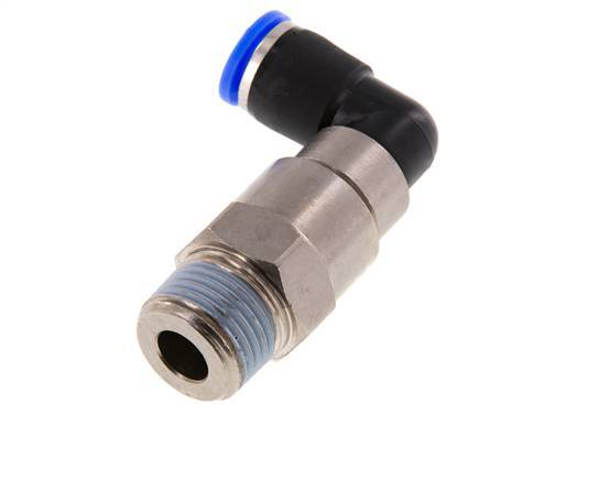 10mm & R1/2'' L-stuk Hoge Snelheid Draaidoorvoer Insteek Buitendraad Vernikkeld Messing/PBT NBR