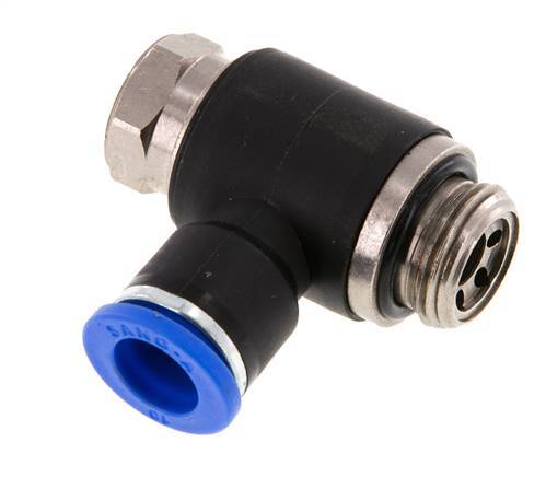 L-stuk Regelventiel 10 mm - G3/8'' Regeling-Uit Messing/Nylon Sleufschroef