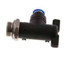 6 mm - G3/8'' Kunststof/Messing L-stuk 2-Weg Kogelkraan