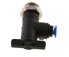 6 mm - G3/8'' Kunststof/Messing L-stuk 2-Weg Kogelkraan