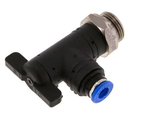 6 mm - G3/8'' Kunststof/Messing L-stuk 2-Weg Kogelkraan