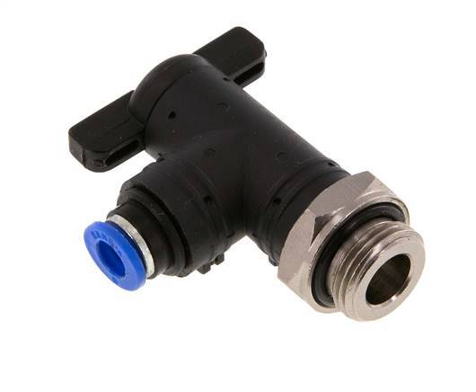 6 mm - G3/8'' Kunststof/Messing L-stuk 2-Weg Kogelkraan