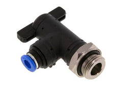 6 mm - G3/8'' Kunststof/Messing L-stuk 2-Weg Kogelkraan