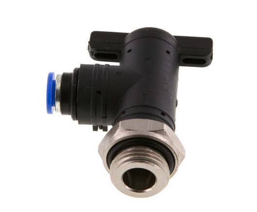 6 mm - G3/8'' Kunststof/Messing L-stuk 2-Weg Kogelkraan