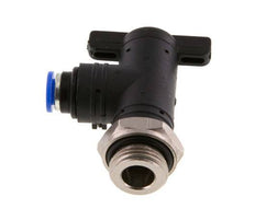 6 mm - G3/8'' Kunststof/Messing L-stuk 2-Weg Kogelkraan