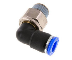 10mm & R3/8'' L-stuk Draaidoorvoer Insteek Buitendraad Vernikkeld Messing/PBT NBR
