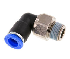 10mm & R3/8'' L-stuk Draaidoorvoer Insteek Buitendraad Vernikkeld Messing/PBT NBR