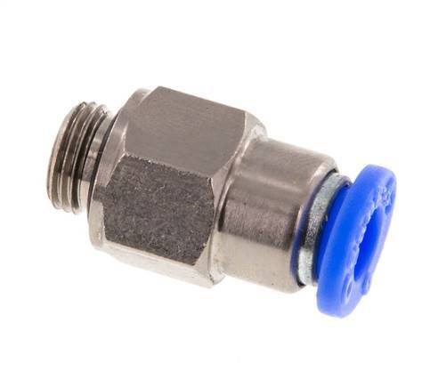 6mm & G1/8'' Zelfsluitende Insteekkoppeling Vernikkeld Messing/PBT Buitendraad 0-10 bar [2 Stuks]
