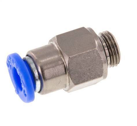 6mm & G1/8'' Zelfsluitende Insteekkoppeling Vernikkeld Messing/PBT Buitendraad 0-10 bar [2 Stuks]