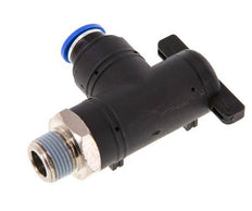 10 mm - R3/8'' Kunststof/Messing L-stuk 2-Weg Kogelkraan