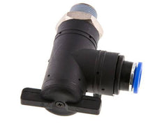 10 mm - R3/8'' Kunststof/Messing L-stuk 2-Weg Kogelkraan