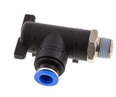 10 mm - R3/8'' Kunststof/Messing L-stuk 2-Weg Kogelkraan