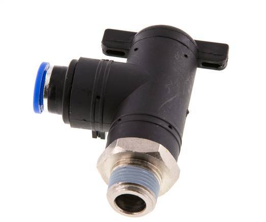 10 mm - R3/8'' Kunststof/Messing L-stuk 2-Weg Kogelkraan