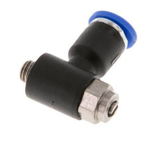 L-stuk Regelventiel 4 mm - M5 Regeling-Uit Messing/Nylon Sleufschroef