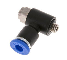 L-stuk Regelventiel 4 mm - M5 Regeling-Uit Messing/Nylon Sleufschroef