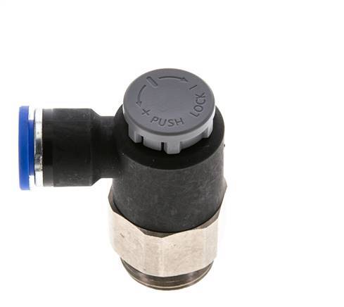 L-stuk Regelventiel 10 mm - G1/2'' Regeling-Uit Messing/Nylon Borgmoer
