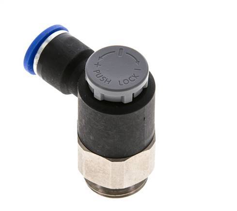 L-stuk Regelventiel 10 mm - G1/2'' Regeling-Uit Messing/Nylon Borgmoer