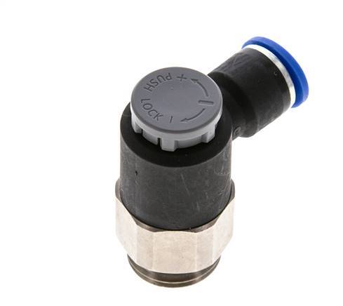 L-stuk Regelventiel 10 mm - G1/2'' Regeling-Uit Messing/Nylon Borgmoer