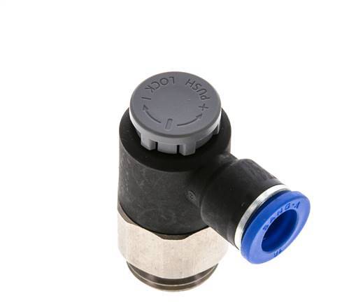L-stuk Regelventiel 10 mm - G1/2'' Regeling-Uit Messing/Nylon Borgmoer