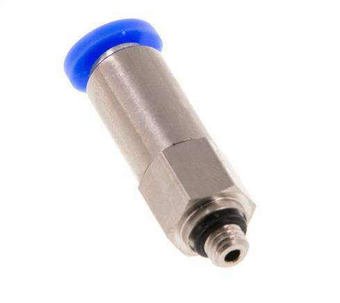 4mm & M5 Zelfsluitende Insteekkoppeling Vernikkeld Messing/PBT Buitendraad 0-10 bar