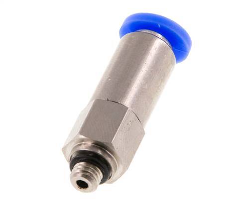 4mm & M5 Zelfsluitende Insteekkoppeling Vernikkeld Messing/PBT Buitendraad 0-10 bar