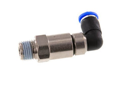 6mm & R1/4'' Elbow Quick Swivel Joint Push-In-Male Threads Nickel-Plated Brass/PBT NBR Rotatable