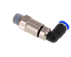 6mm & R1/4'' Elbow Quick Swivel Joint Push-In-Male Threads Nickel-Plated Brass/PBT NBR Rotatable