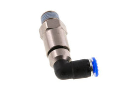 6mm & R1/4'' L-stuk Hoge Snelheid Draaidoorvoer Insteek Buitendraad Vernikkeld Messing/PBT NBR
