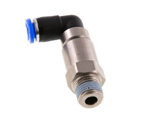 6mm & R1/4'' L-stuk Hoge Snelheid Draaidoorvoer Insteek Buitendraad Vernikkeld Messing/PBT NBR