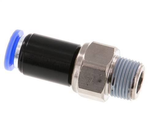 10mm & R3/8'' Draaidoorvoer Insteek Buitendraad Vernikkeld Messing/PBT NBR