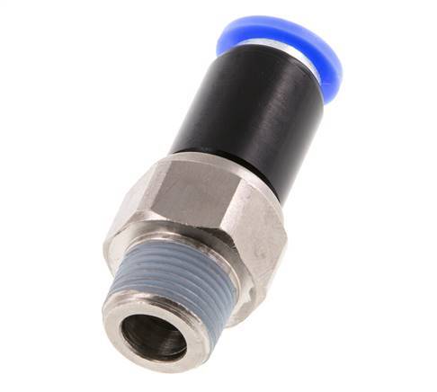 10mm & R3/8'' Draaidoorvoer Insteek Buitendraad Vernikkeld Messing/PBT NBR
