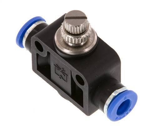 Recht Regelventiel 6 mm Messing/Nylon