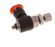 L-stuk Regelventiel 4 mm - M3 Regeling-in Messing/PBT