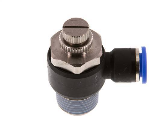 L-stuk Regelventiel 10 mm - R1/2'' Regeling-Uit Messing/Nylon