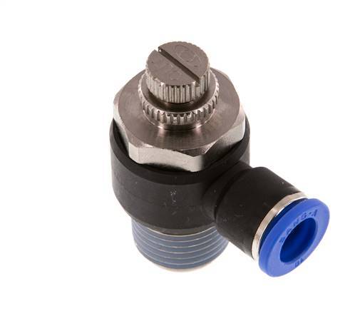 L-stuk Regelventiel 10 mm - R1/2'' Regeling-Uit Messing/Nylon