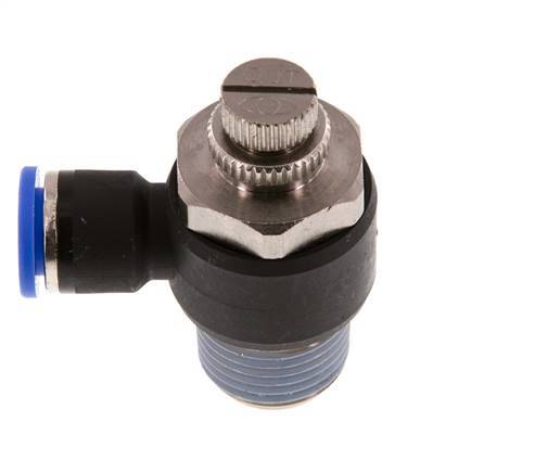 L-stuk Regelventiel 10 mm - R1/2'' Regeling-Uit Messing/Nylon