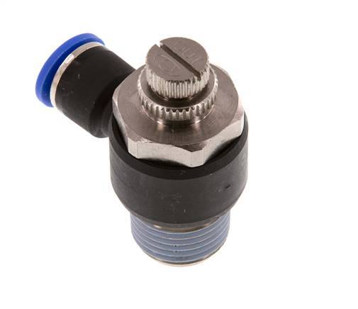 L-stuk Regelventiel 10 mm - R1/2'' Regeling-Uit Messing/Nylon