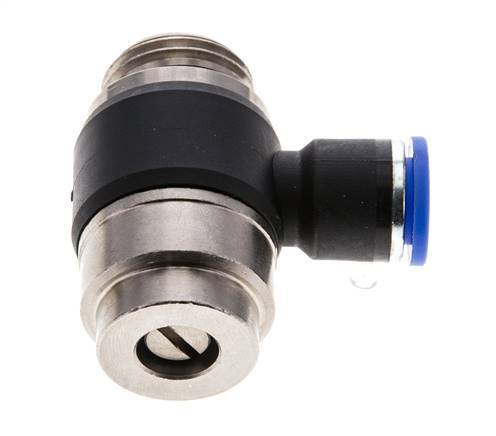 L-stuk Regelventiel 10 mm - G1/2'' Regeling-Uit Messing/Nylon Sleufschroef