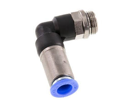 10mm & G3/8'' Zelfsluitende L-insteekkoppeling Vernikkeld messing/PBT buitendraad 0-10 bar