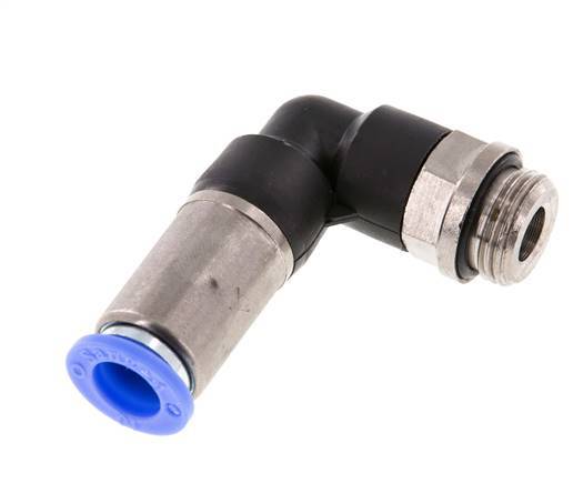 10mm & G3/8'' Zelfsluitende L-insteekkoppeling Vernikkeld messing/PBT buitendraad 0-10 bar