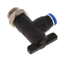 8 mm - G3/8'' Kunststof/Messing L-stuk 2-Weg Kogelkraan